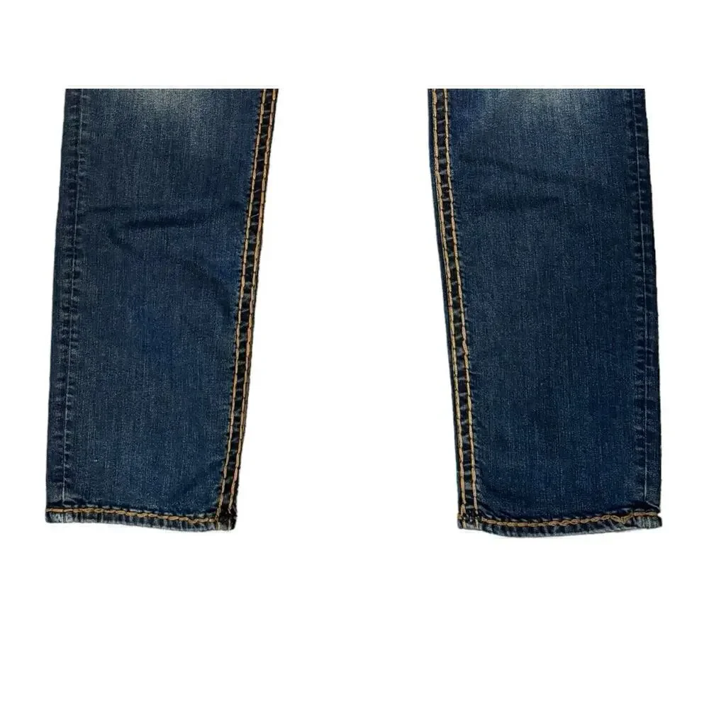True Religion Geno Super T Jeans 40 x 33 Copper Stitching Relaxed Y2K Vintage